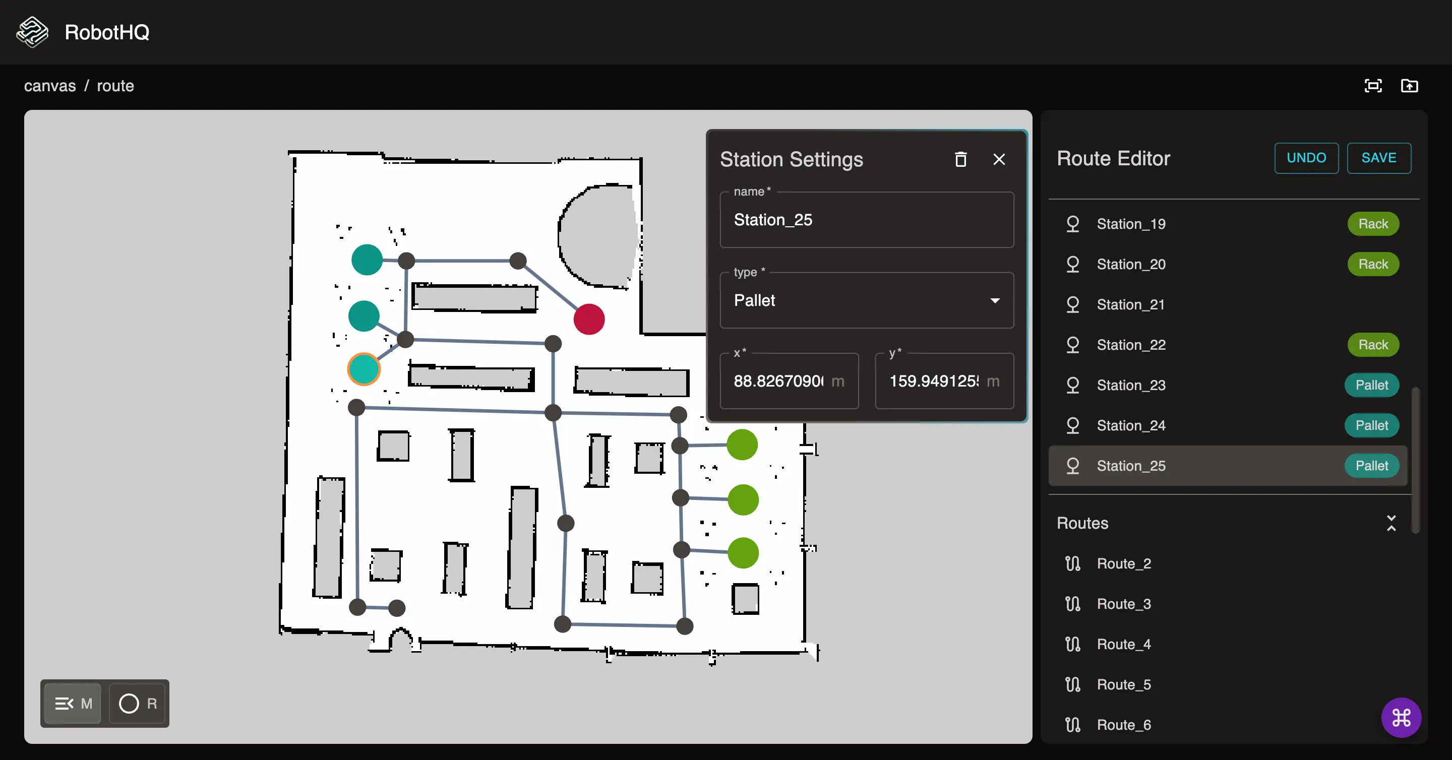 Robot HQ - Route Editor